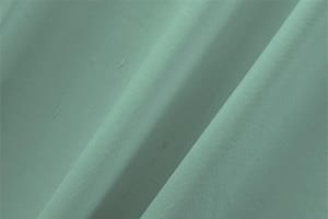 Tissu Double Shantung Vert sauge en Coton, Soie pour vêtements