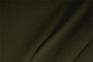 Tessuto Doppia Crepella di Lana Verde Abete in Lana per abbigliamento