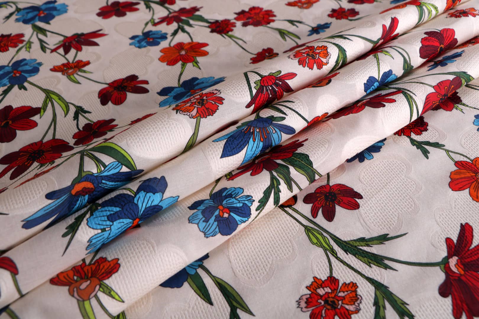 Multicolor, White Cotton fabric for dressmaking