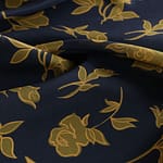 Tissu Crêpe de Chine Bleu, Vert en Soie pour vêtements