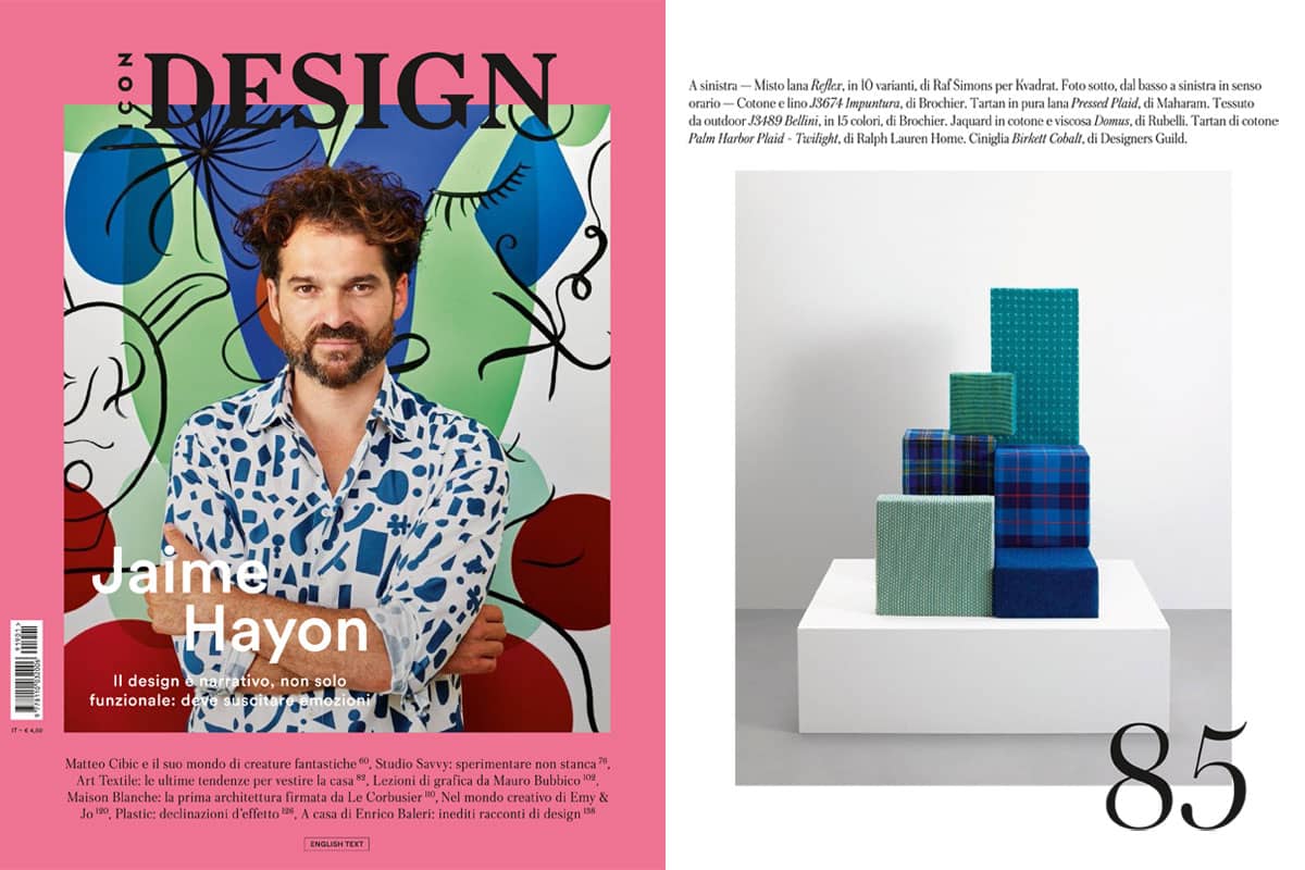 BROCHIER fabrics featured in Icon Design January 2019