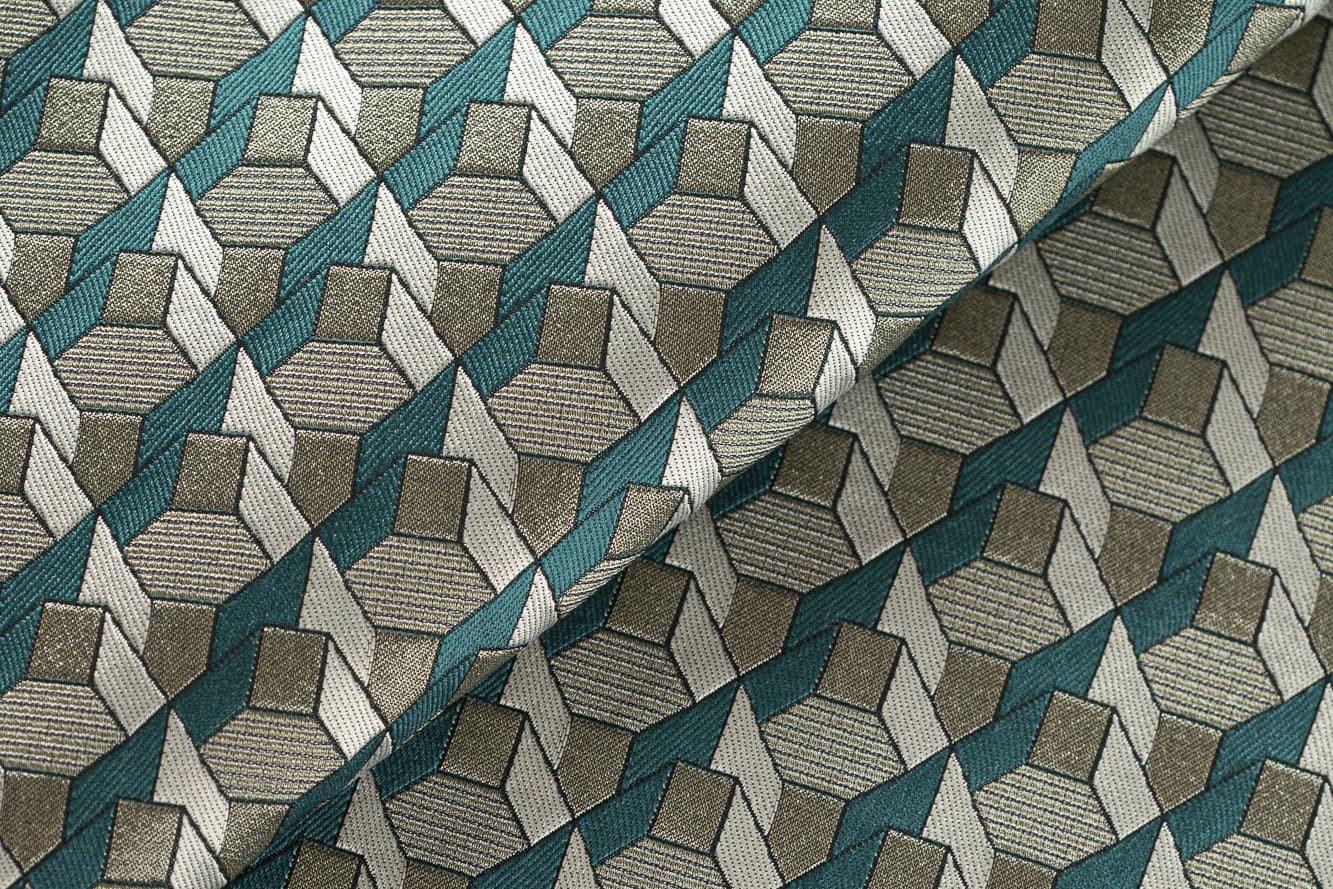 Tissu d'ameublement JB010 3D 005 Petrolio