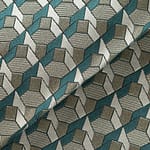 Tissu d'ameublement JB010 3D 005 Petrolio