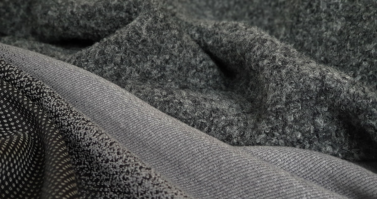 Premium quality grey wool-blend coating fabrics | new tess