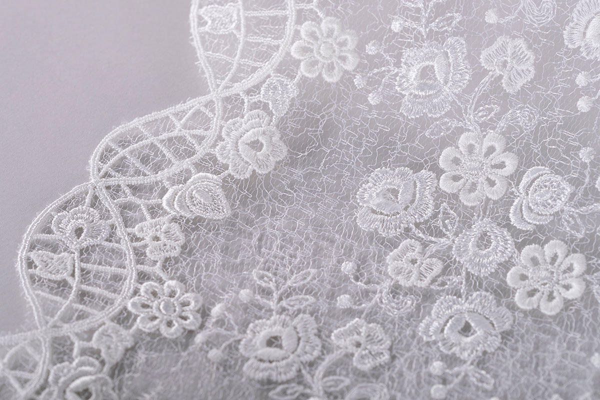 White macramé lace | new tess bridal fabrics