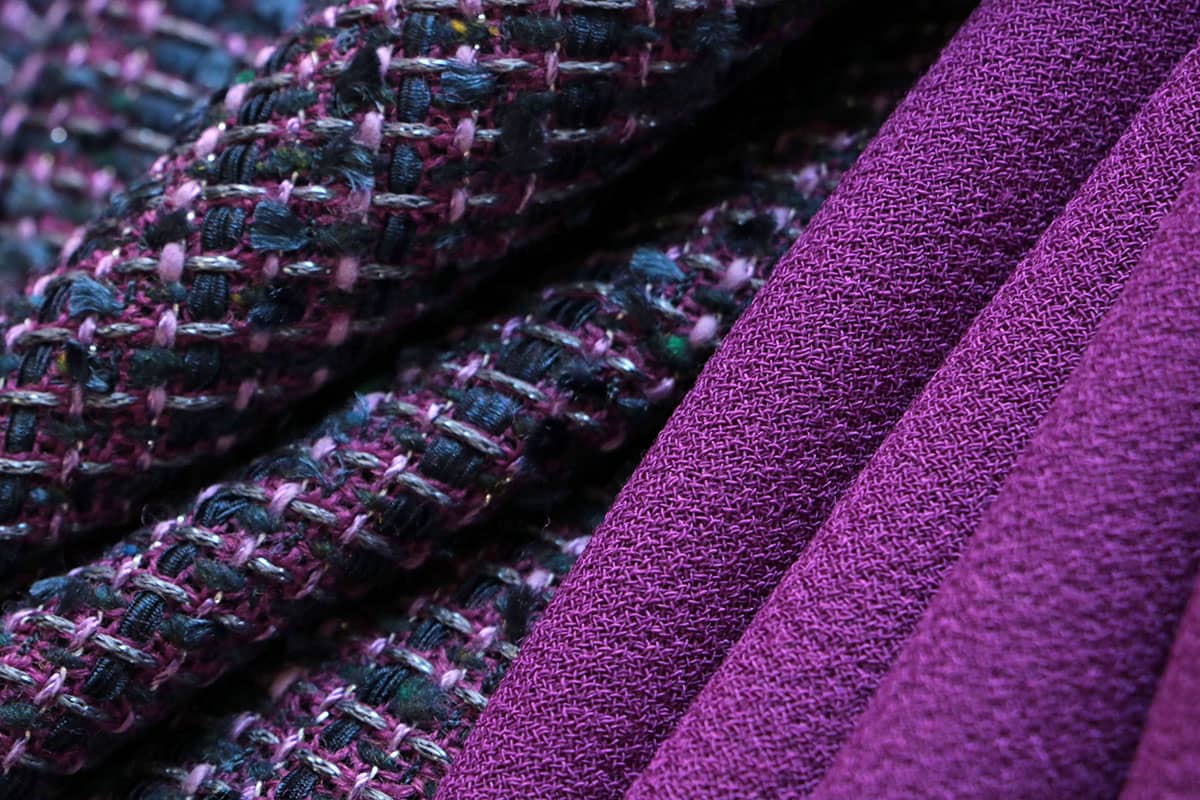 new tess purple wool fabrics