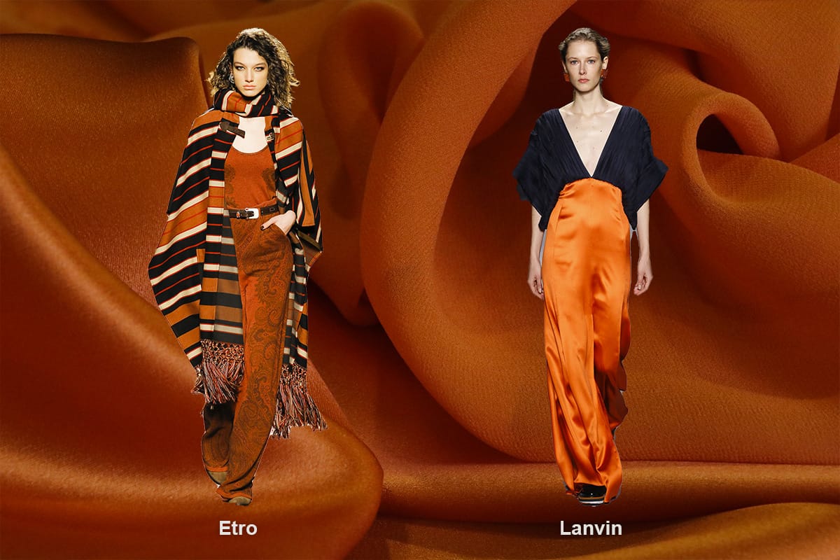 new tess orange fabrics for dressmaking | tessuti arancione per abbigliamento | tissus orange pour l'habillement