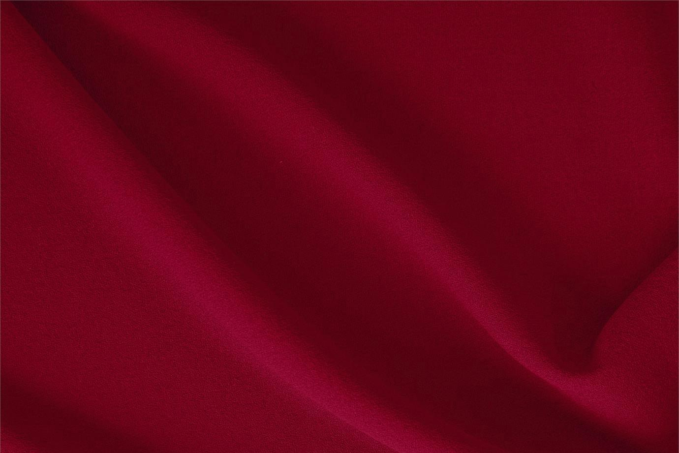 Campari Red Wool Wool Crêpe fabric for dressmaking
