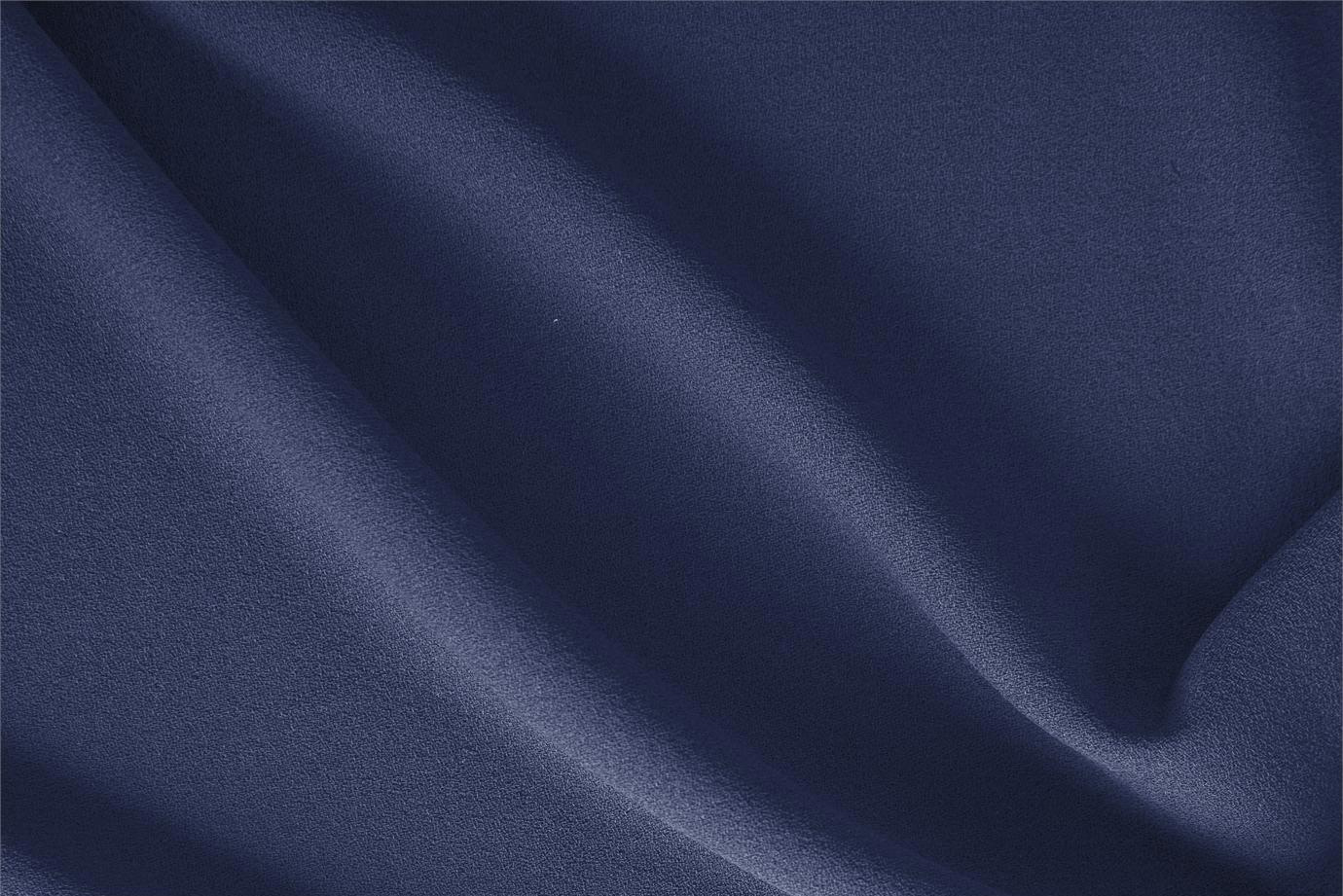Tessuto Crepella di Lana Blu Oceano in Lana per Abbigliamento TC000039