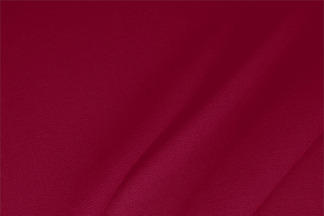 Tessuto Doppia Crepella di Lana Rosso Rubino in Lana per abbigliamento