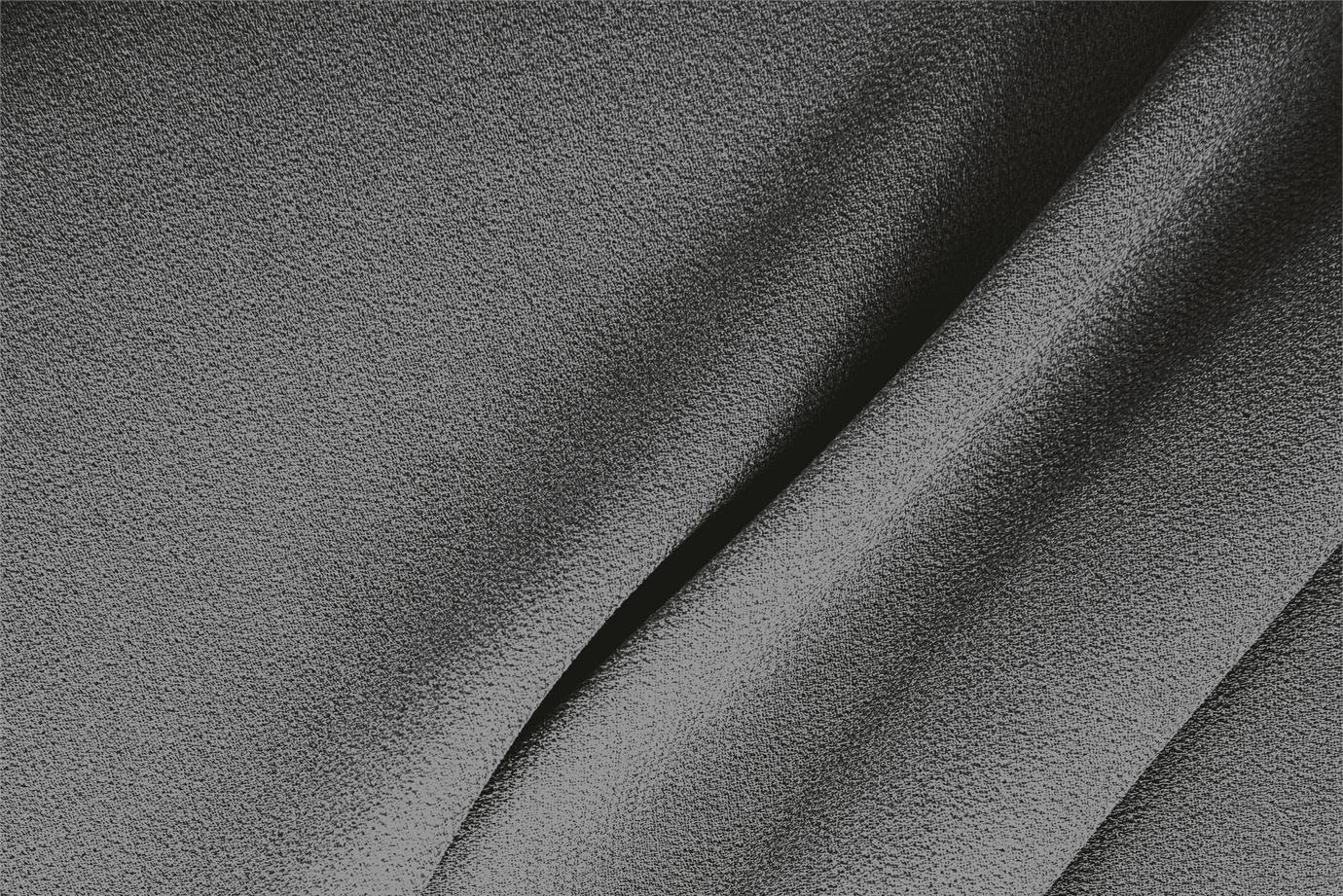 Tessuto Doppia Crepella di Lana Grigio Fumo in Lana per Abbigliamento TC000077