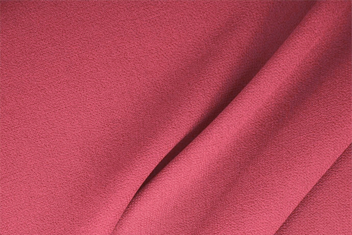 Tissu Double crêpe de laine Rose géranium en Laine pour vêtements