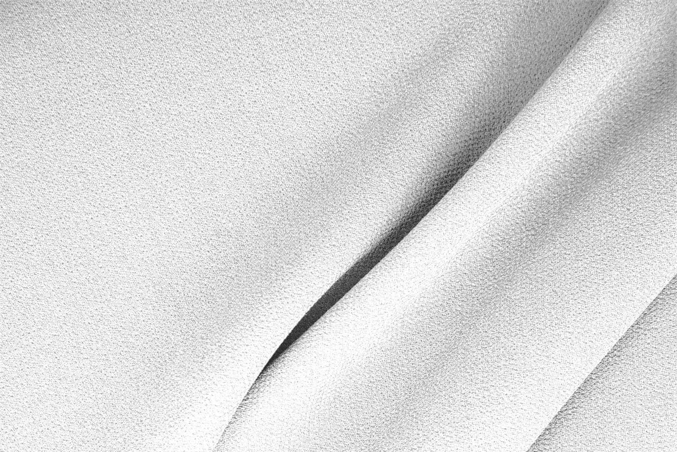 Tessuto Doppia Crepella di Lana Bianco Ottico per abbigliamento
