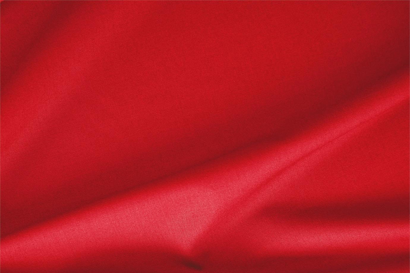 Tissu Gabardine Stretch Rouge feu en Laine, Polyester, Stretch pour vêtements
