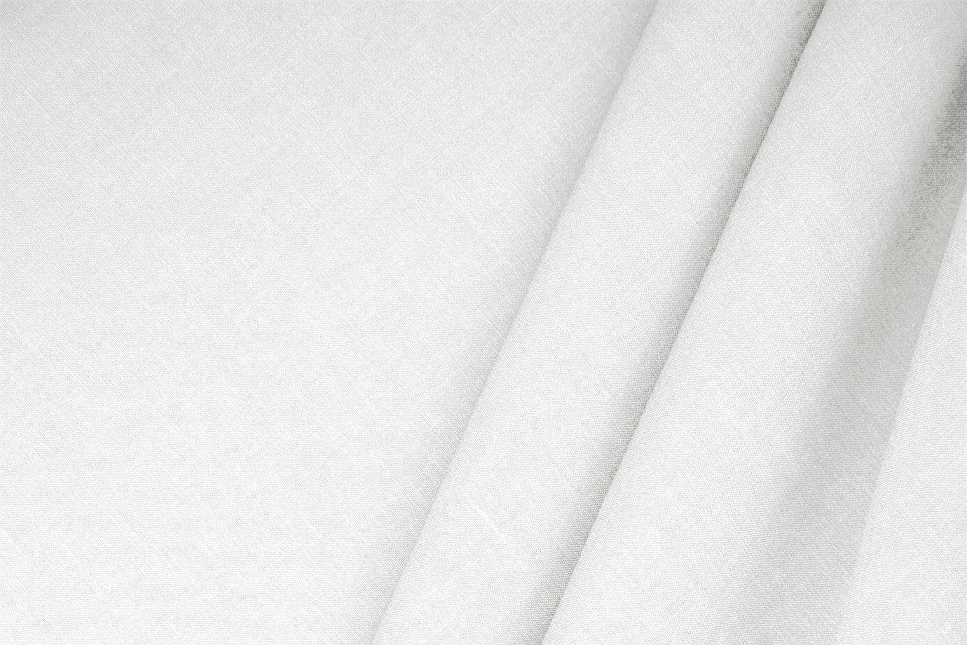 Tessuto Misto Lino Bianco Ottico per abbigliamento