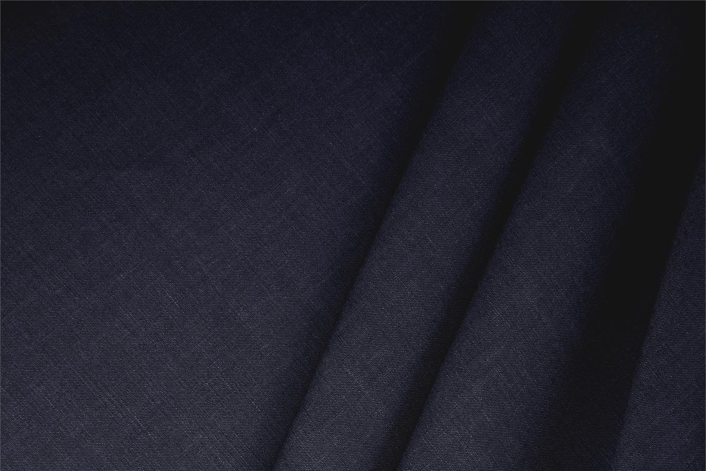 Tessuto Misto Lino Blu Notte in Lino, Stretch, Viscosa per abbigliamento