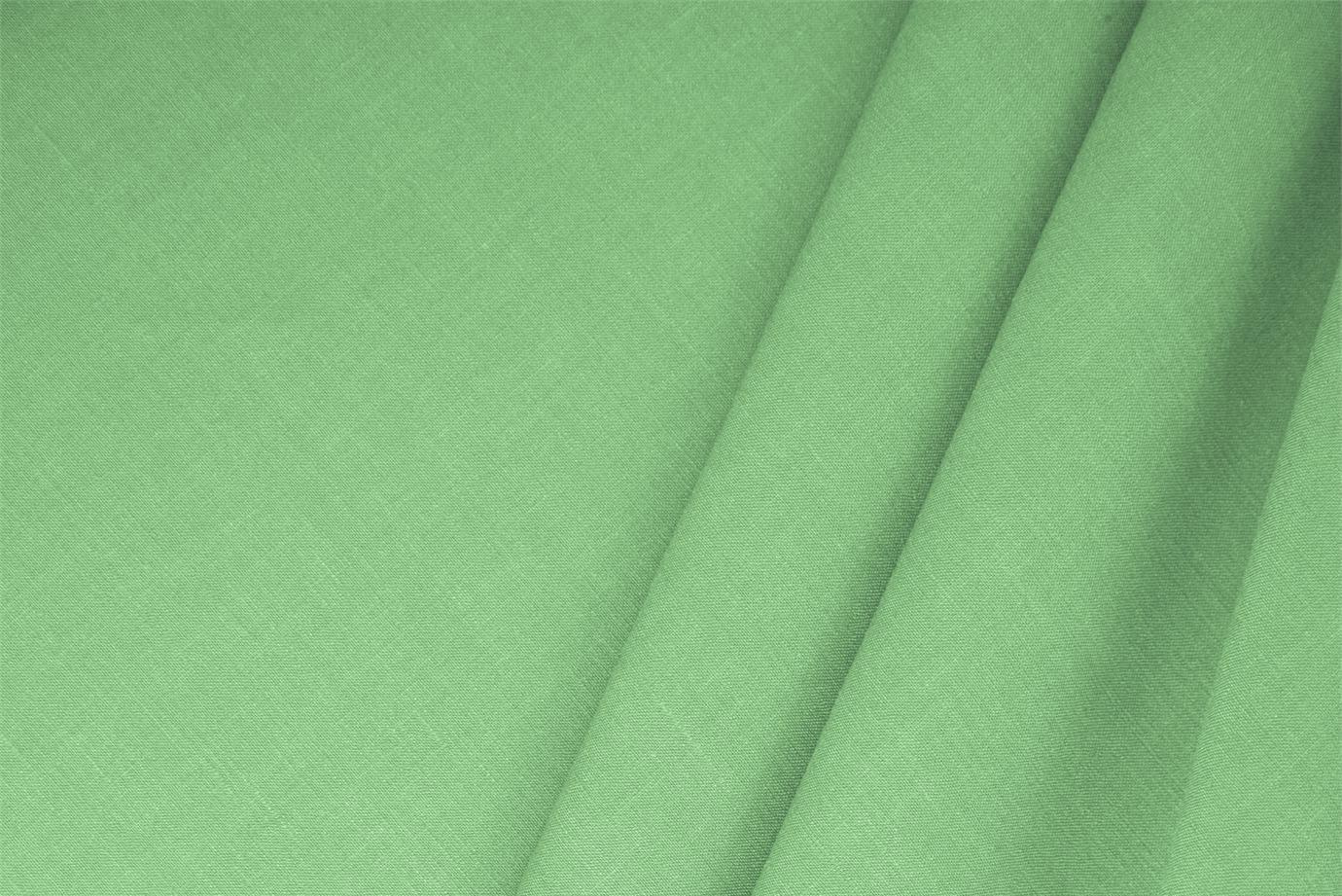 Tissu Mélange de lin Vert maldive en Lin, Stretch, Viscose pour vêtements