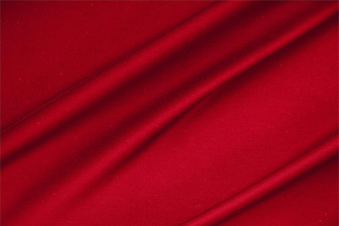 Tessuto Rasatello di Cotone Stretch Rosso Fuoco in Cotone, Stretch per Abbigliamento TC000242