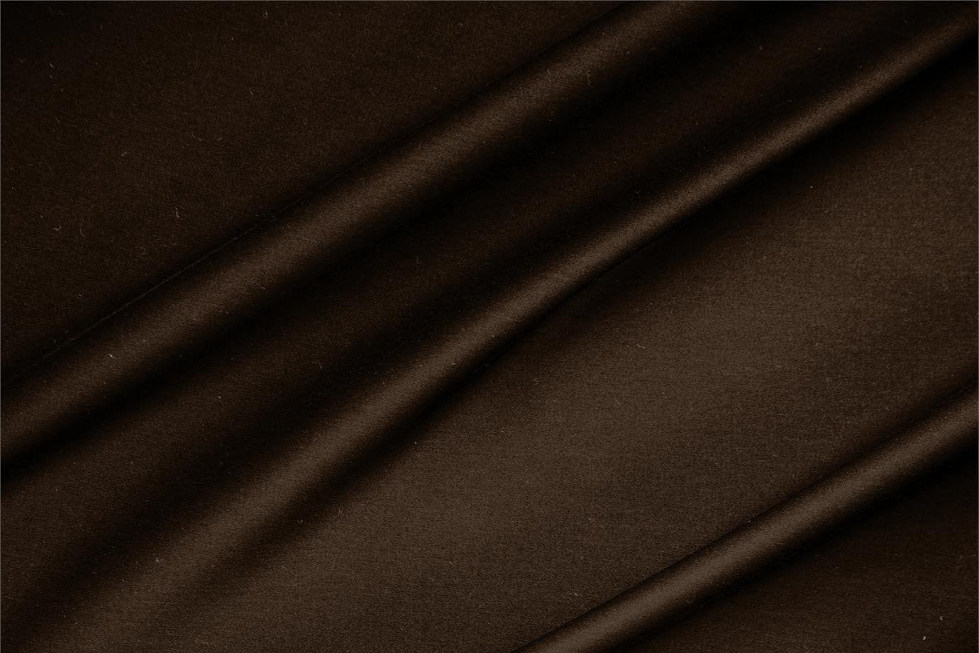 Tessuto Rasatello di Cotone Stretch Marrone Fondente in Cotone, Stretch per Abbigliamento TC000244