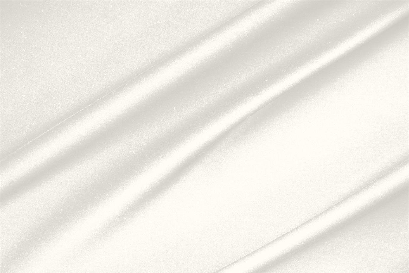 Ivory White Cotton, Stretch Lightweight cotton sateen stretch fabric for dressmaking