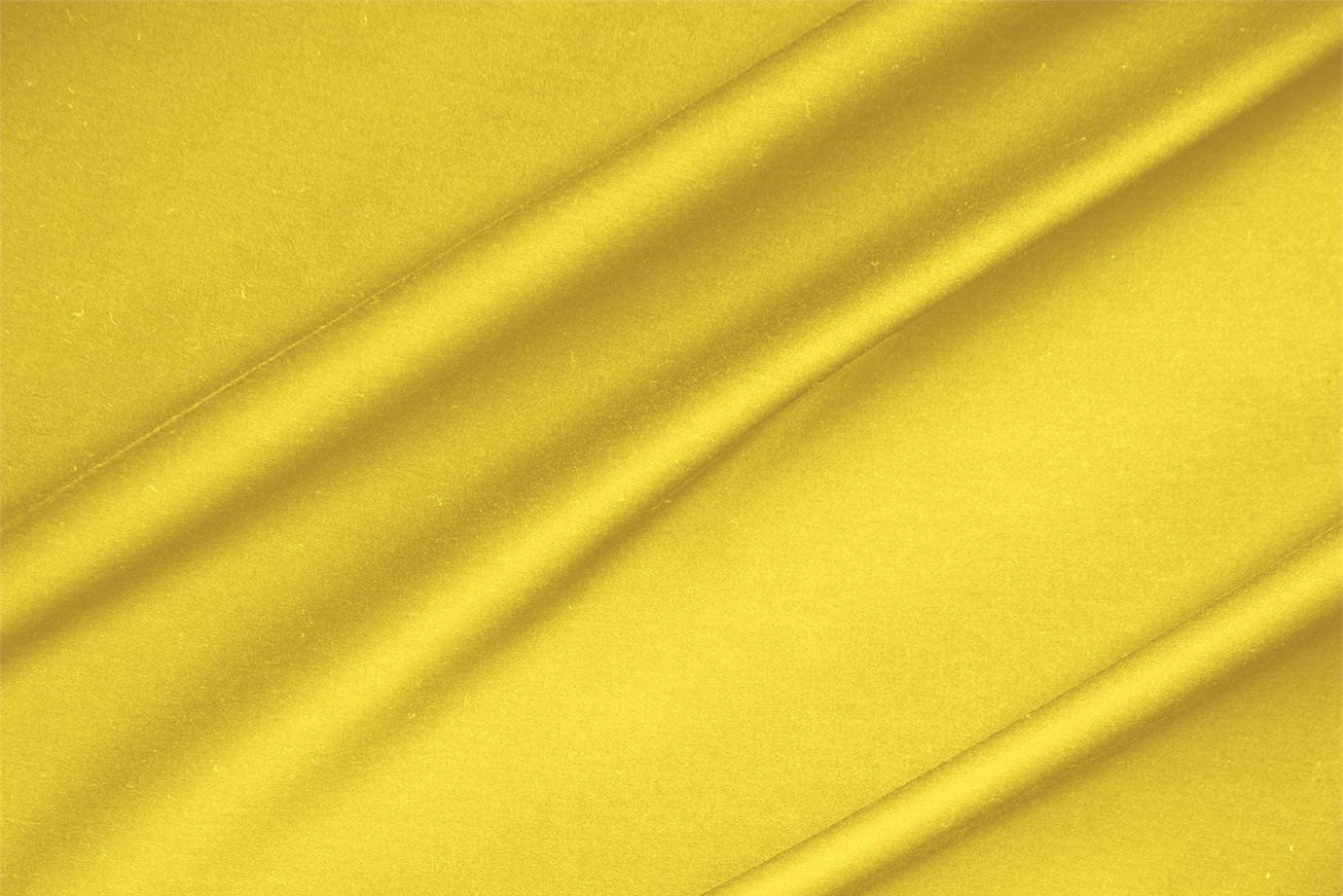 Lemon Yellow Cotton, Stretch Lightweight cotton sateen stretch fabric for dressmaking