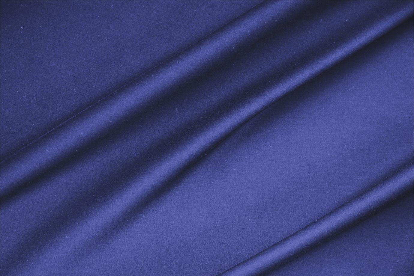 Tessuto Rasatello di Cotone Stretch Blu Zaffiro in Cotone, Stretch per abbigliamento