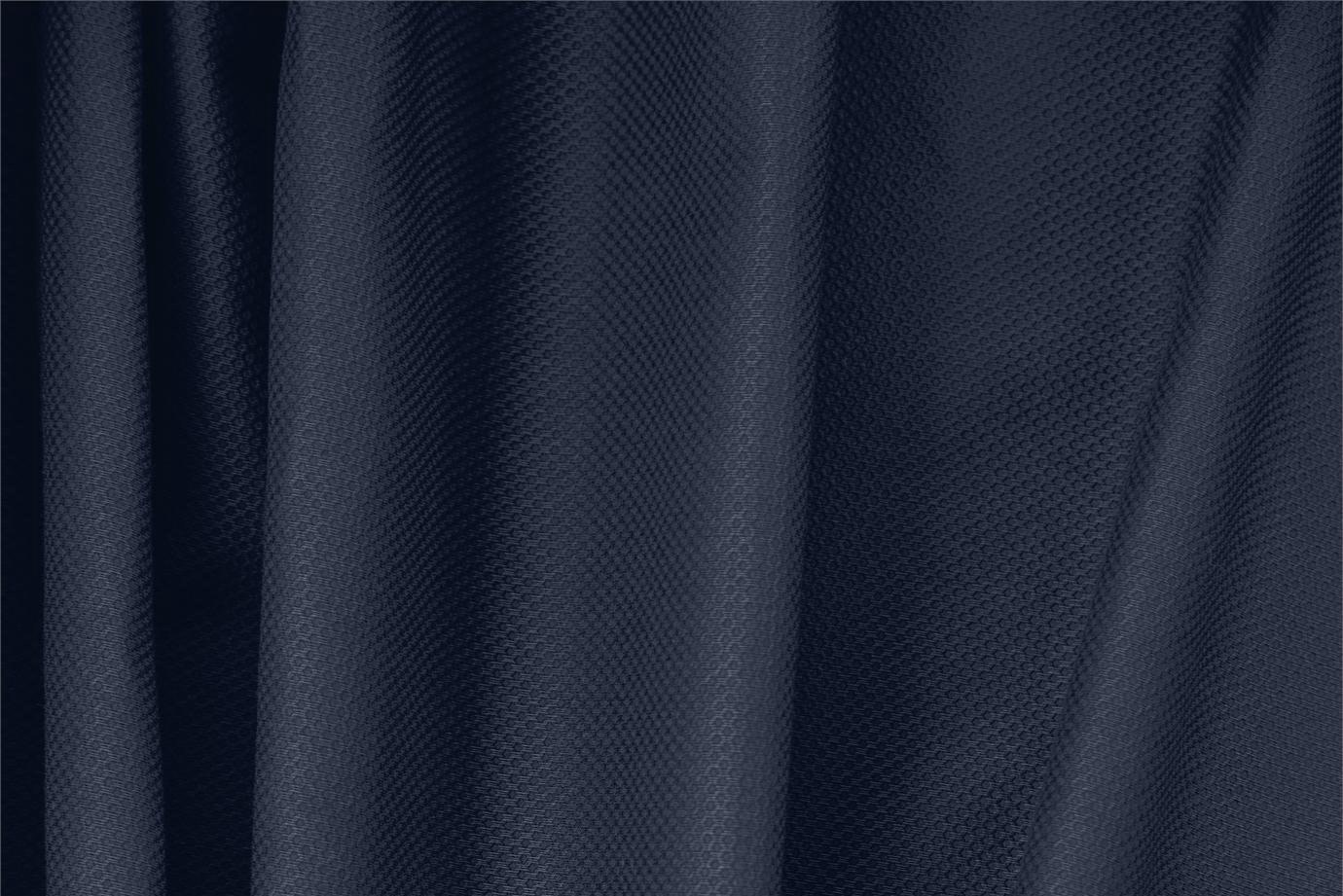 Tessuto Piquet Stretch Blu Denim in Cotone, Stretch per Abbigliamento TC000284