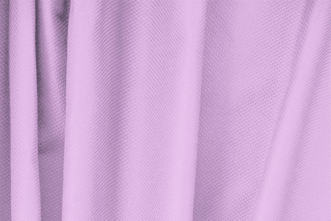 Tissu Piquet Stretch Violet lilas en Coton, Stretch pour vêtements