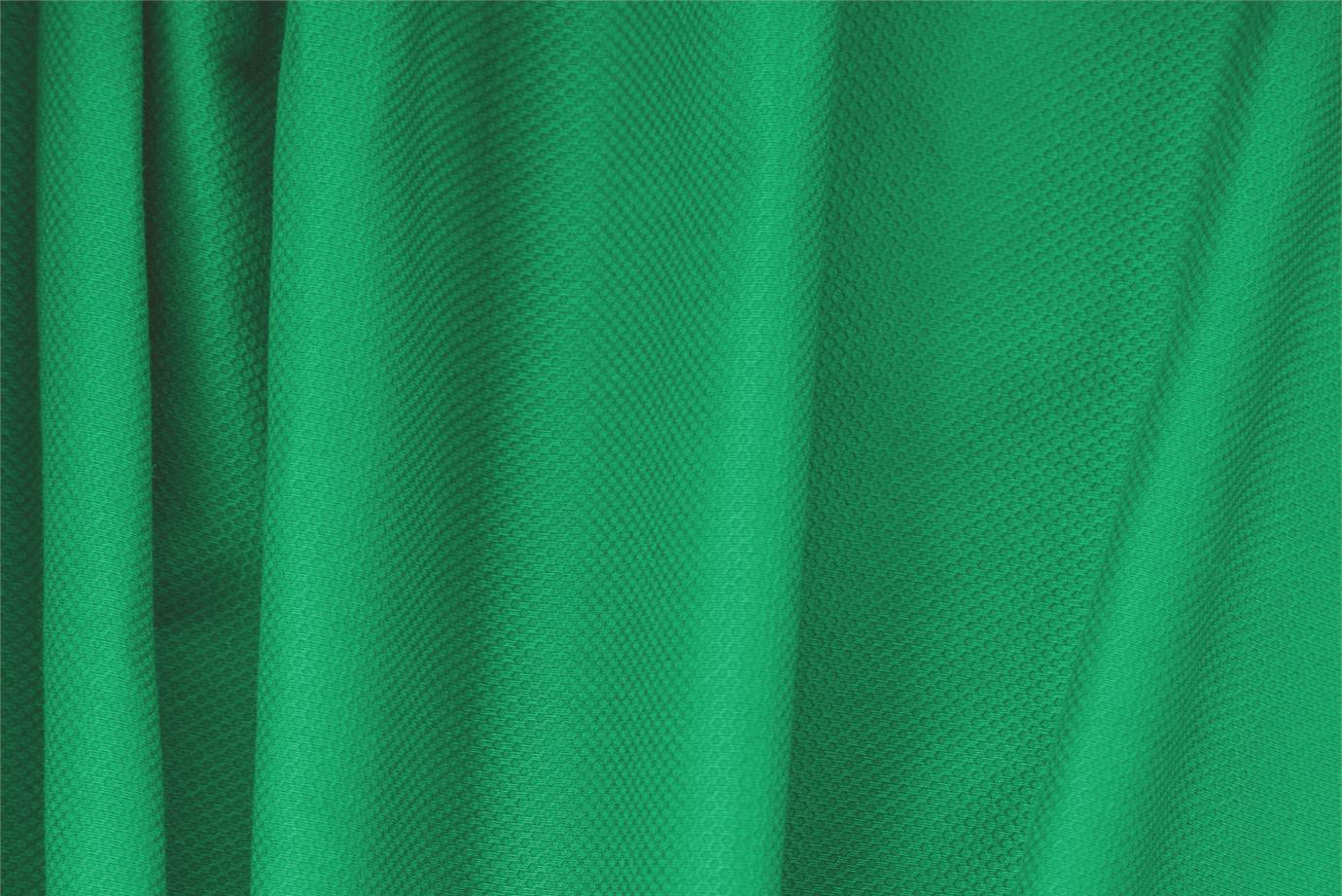 Tissu Couture Piquet Stretch Vert drapeau en Coton, Stretch