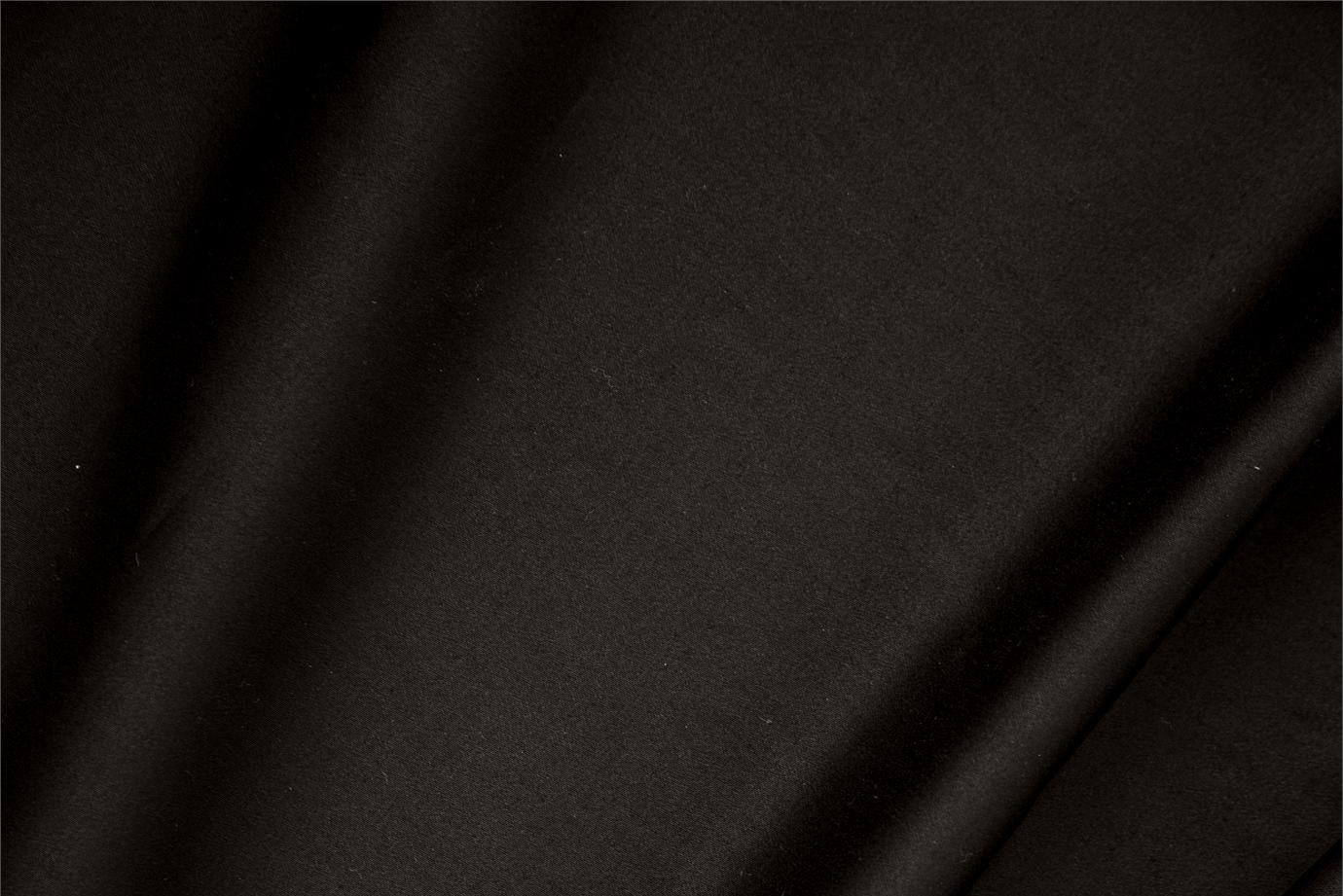 Dark Brown Cotton, Stretch Cotton sateen stretch fabric for dressmaking