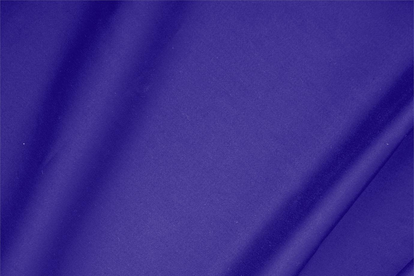 Tessuto Raso di Cotone Stretch Viola Iris in Cotone, Stretch per Abbigliamento TC000315