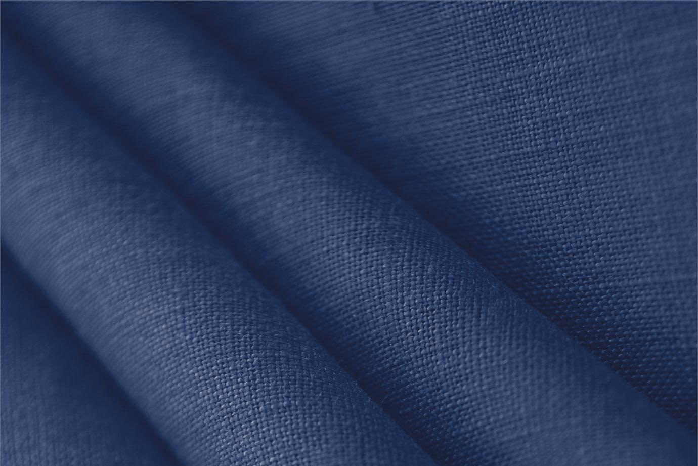Tessuto Tela Lino Blu Royal in Lino per Abbigliamento TC000346