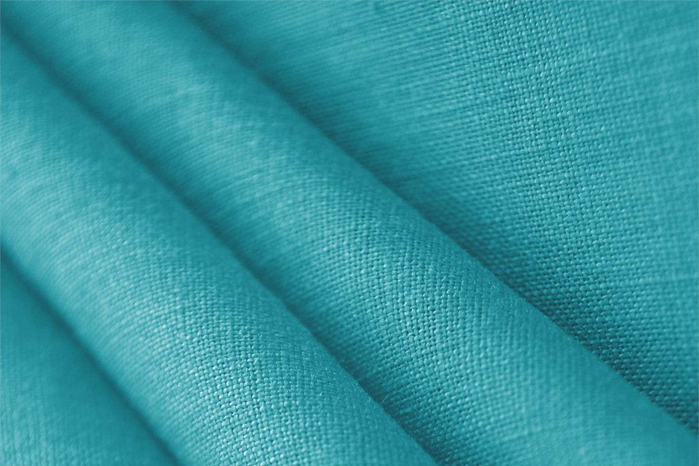 Tissu Couture Toile de lin Bleu turquoise en Lin TC000344
