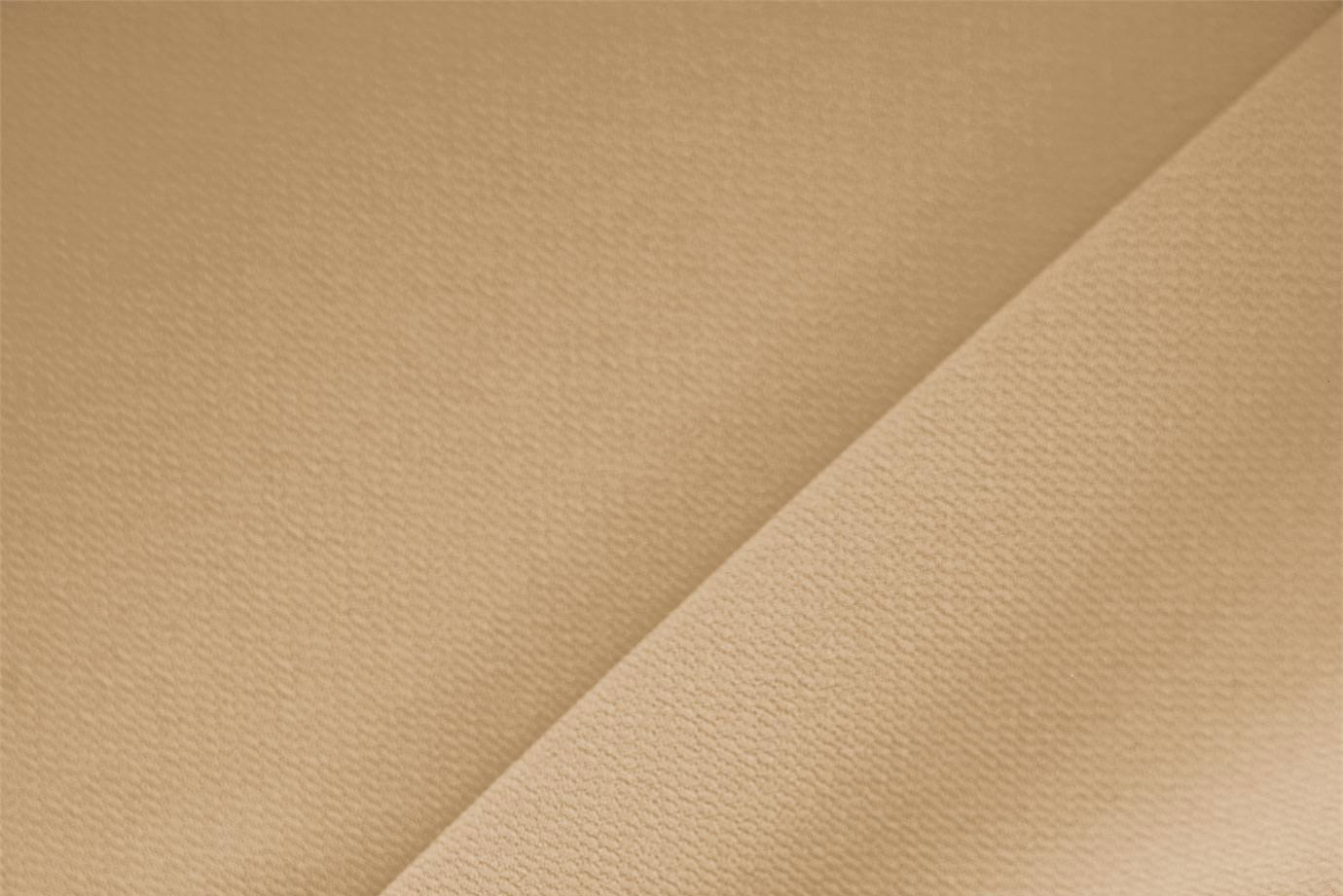 Tissu Microfibre Crêpe Marron chameau en Polyester pour vêtements
