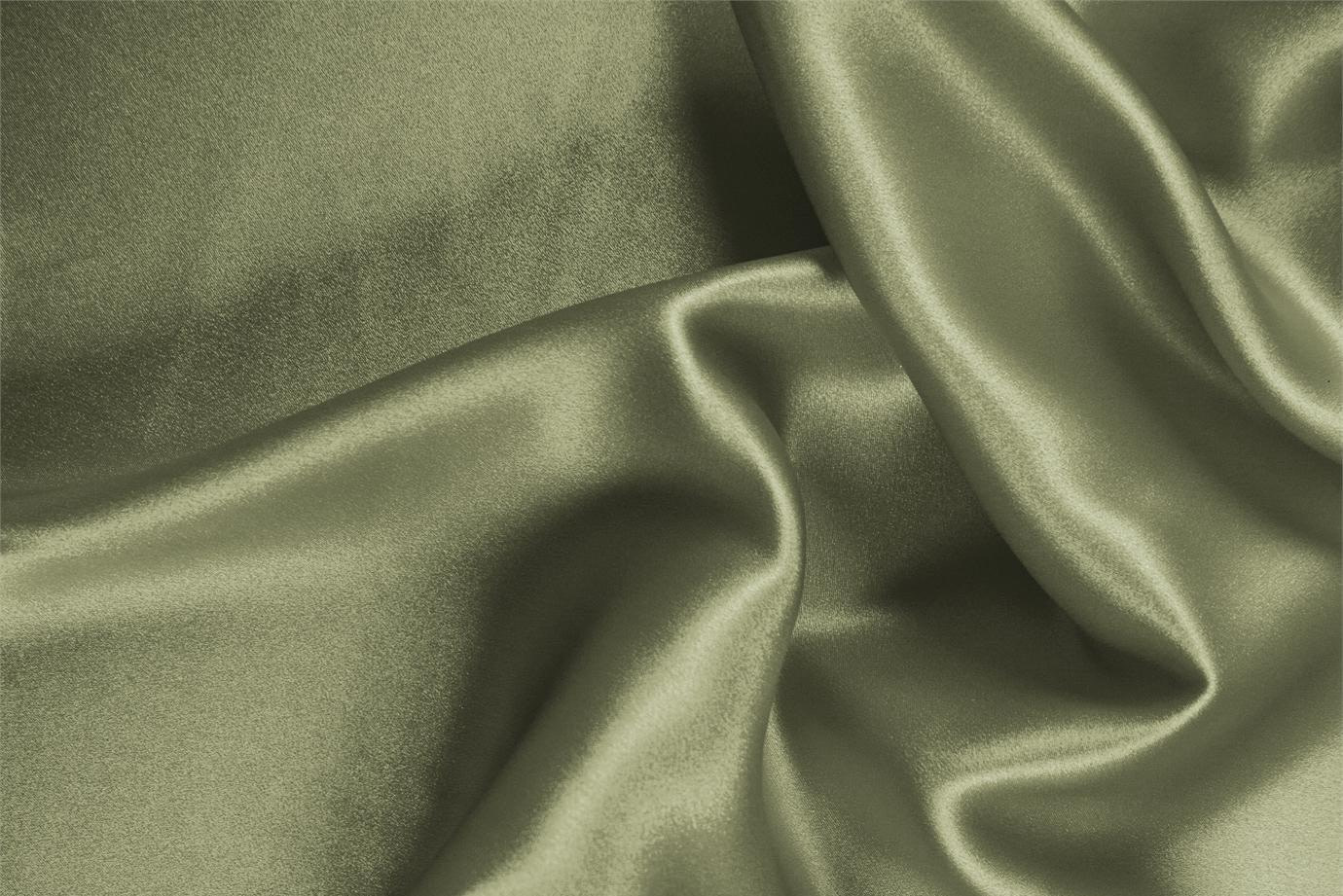 Green Silk Crêpe Satin Apparel Fabric UN000202