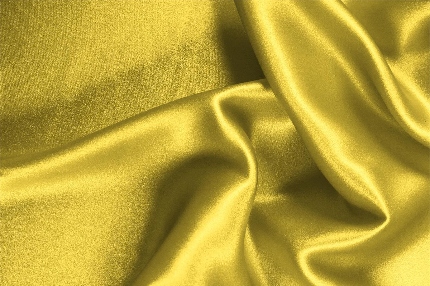 Primrose Yellow Silk Crêpe Satin fabric for dressmaking