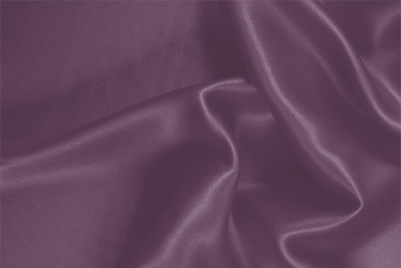 Tessuto Crepe Satin Melanzana per Abbigliamento