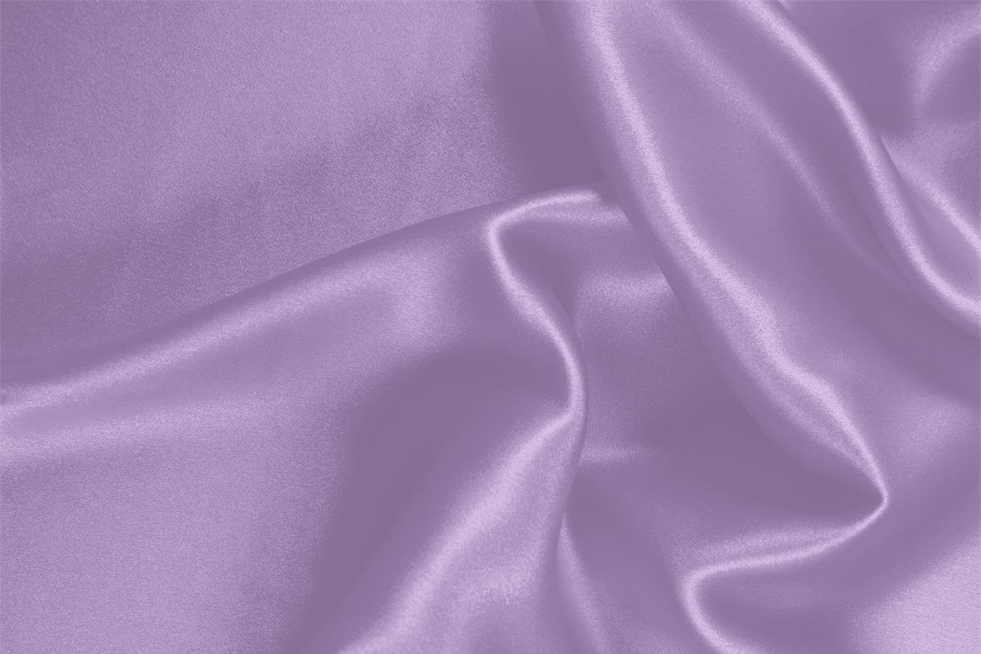 Tissu Couture Crêpe Satin Violet lilas en Soie UN000174