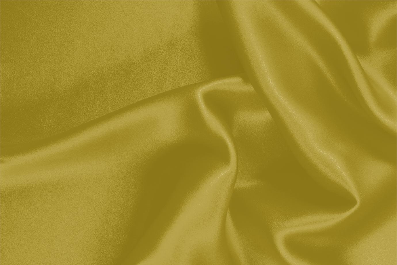 Oil Yellow Silk Crêpe Satin fabric for dressmaking