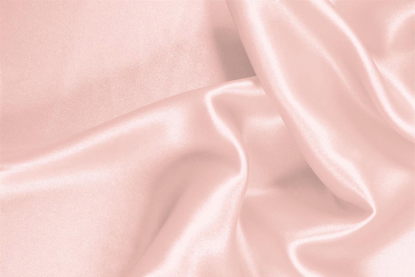 Tissu Couture Crêpe Satin Rose quartz en Soie UN000219