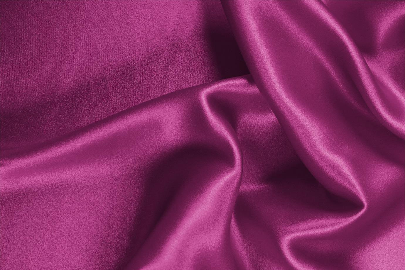 Tissu Couture Crêpe Satin Violet iris en Soie UN000168