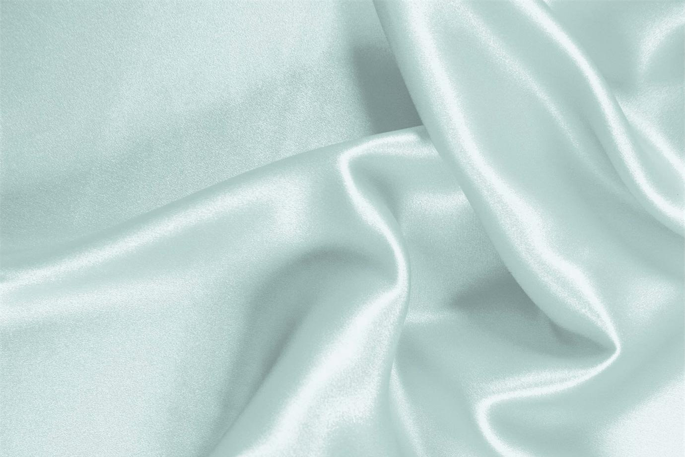 Tissu Couture Crêpe Satin Bleu eau en Soie UN000222