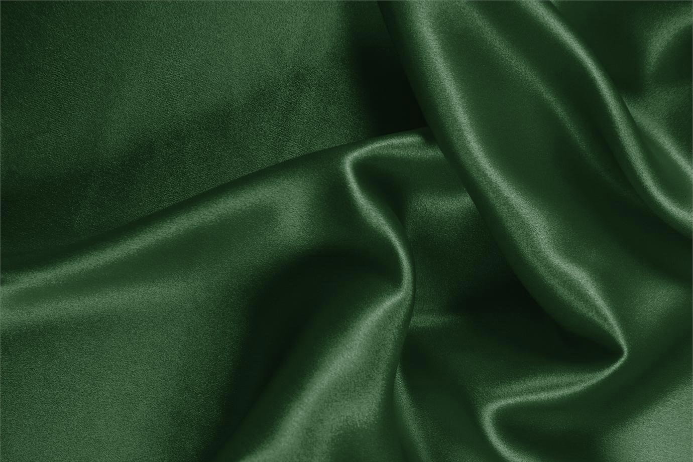 Green Silk Crêpe Satin Apparel Fabric UN000197