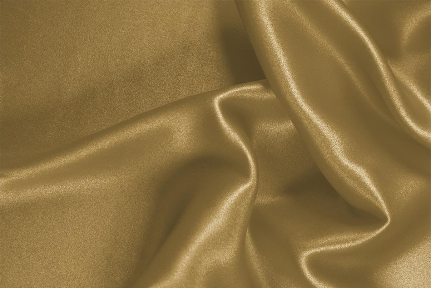 Honey Brown Silk Crêpe Satin fabric for dressmaking