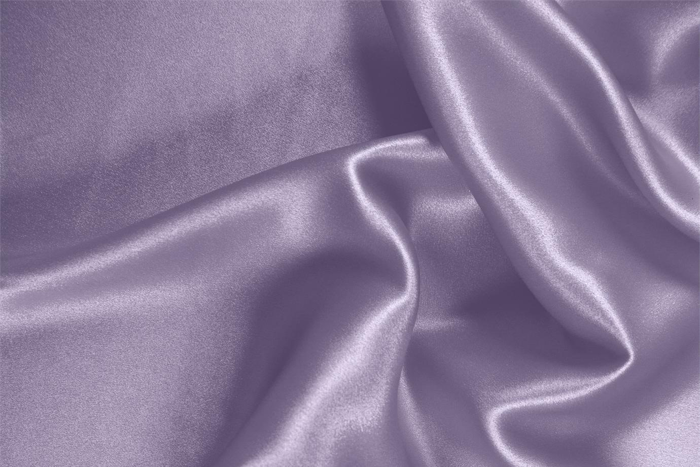 Tissu Couture Satin stretch Violet lavande en Soie, Stretch UN000633
