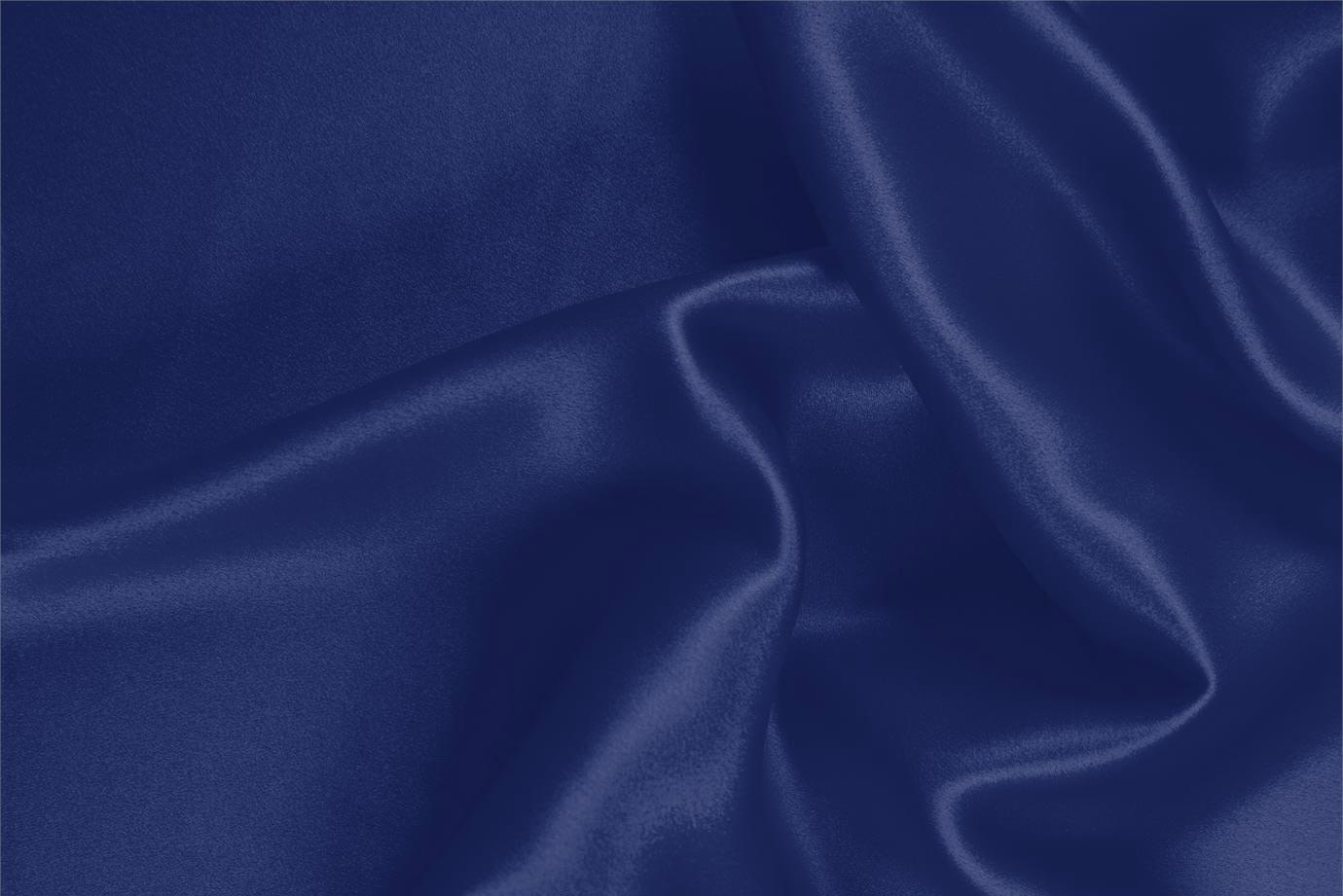 Tissu Couture Satin stretch Bleu outremer en Soie, Stretch UN000645