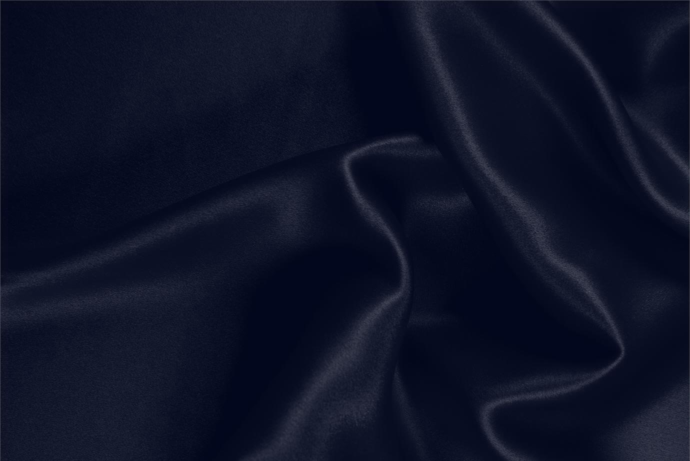 Tissu Couture Satin stretch Bleu nuit en Soie, Stretch UN000646