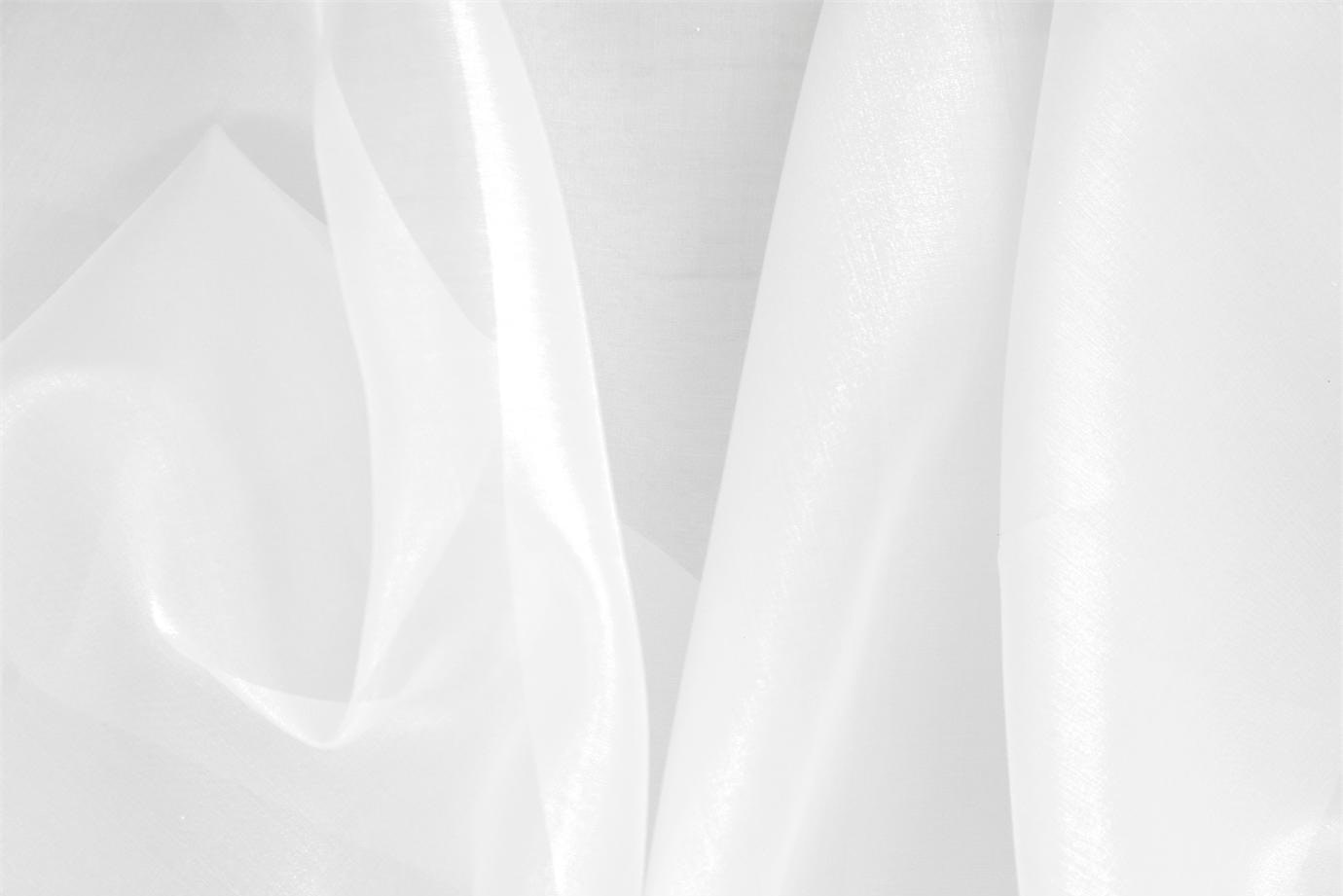 Tissu Organza Blanc optique en Soie pour vêtements
