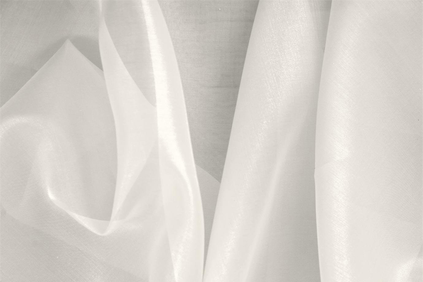 Tissu Couture Organza Rose ivoire en Soie UN000572
