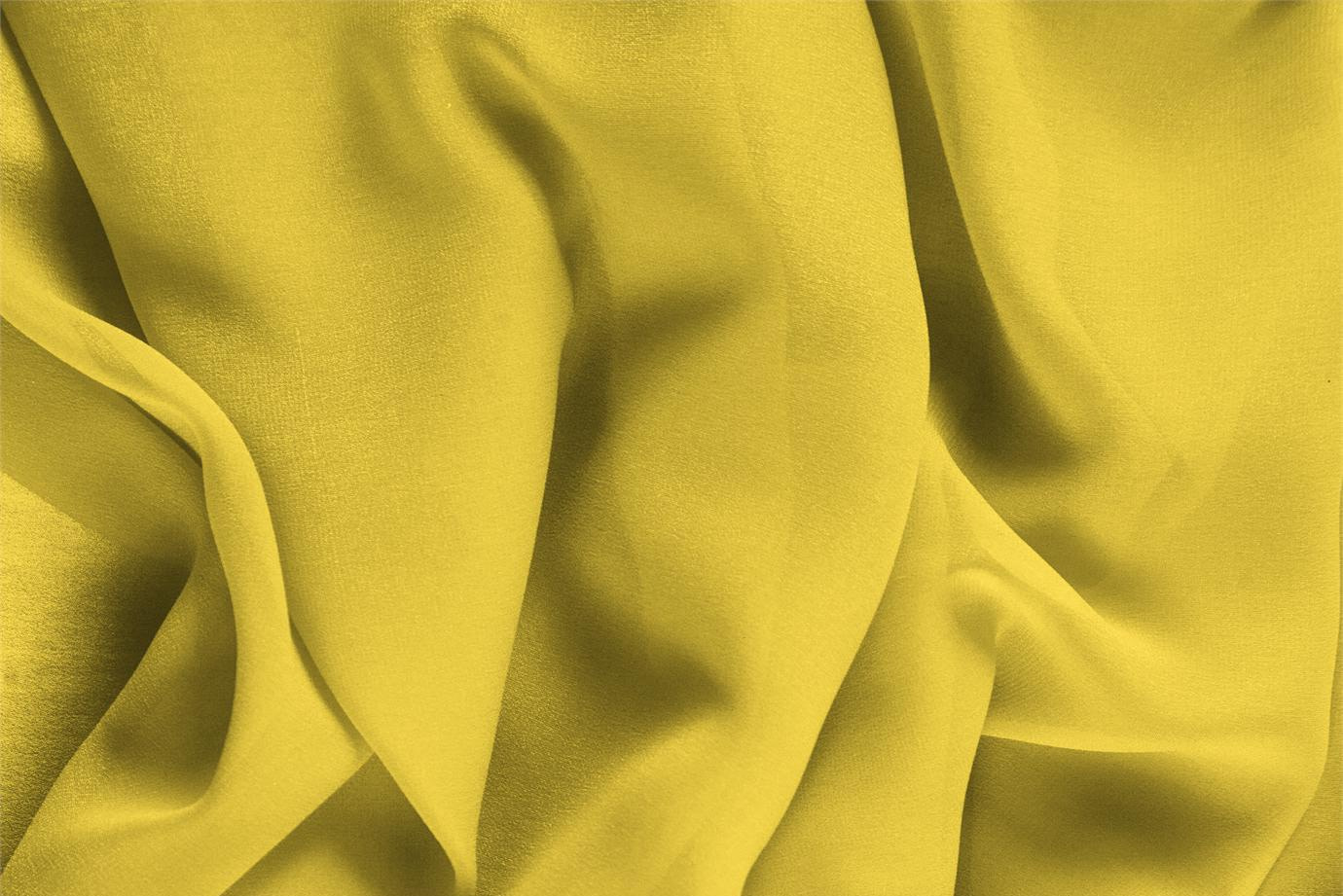 Yellow Silk Georgette Apparel Fabric UN000474